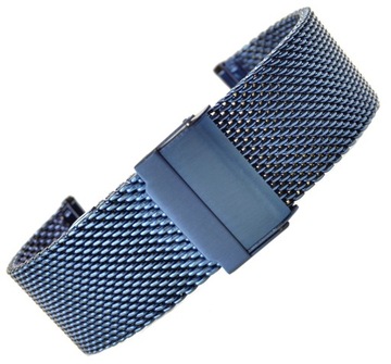 Bransoletka do zegarka GRANATOWA GRUBA 24mm SIATKA