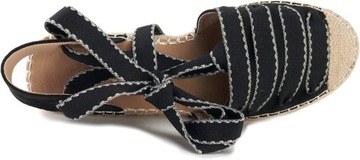 ЖЕНСКИЕ САНДАЛИИ НА ТЕХНИКЕ ЭСПАДРИЛ, ЧЕРНЫЕ 41