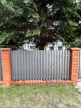 Пролет забора из ламелей 12 шт, панель, 200х160, Коричневый