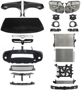 DACIA DUSTER 10-13 NÁRAZNÍK PAS KAPOTA SVĚTLO