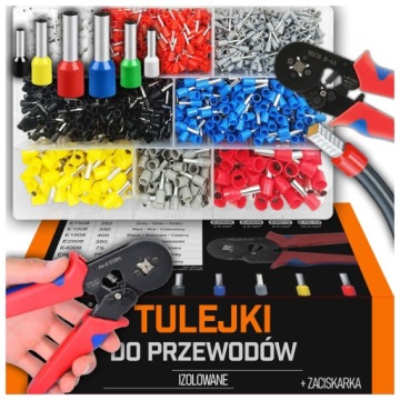 ZACISKARKA DO TULEJEK PRZEWODÓW KABLI PRASKA KONEKTORÓW 2000 SZT 0.5-10mm²