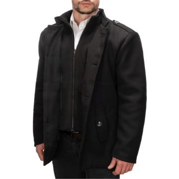 ТМ2401 р. XL ЭЛЕГАНТНОЕ МУЖСКОЕ УТЕПЛЕННОЕ ПАЛЬТО ОДНОВАРИАННОЕ