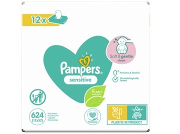 ВЛАЖНЫЕ САЛФЕТКИ PAMPERS SENSITIVE 12x52