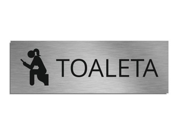 Tabliczka na drzwi TOALETA damska WC 8x24cm