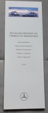 Prospekt Mercedes E Klasa W210 Lakiery 2 / 1996