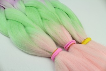 СИНТЕТИЧЕСКИЕ волосы для косичек ЦВЕТНЫЕ косички НАРАЩИВАНИЕ ВОЛОС ОМБРЕ