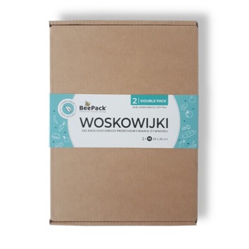 Экологически чистые вощеные обертки для хранения пищевых продуктов, двойная упаковка 2 шт (М)