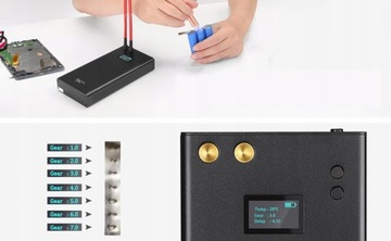 ZGRZEWARKA PUNKTOWA DO OGNIW 18650 ZESTAW Z LCD