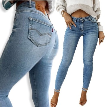Spodnie jasny jeans LIFE'S jeansy damskie ala Leviski rozmiary