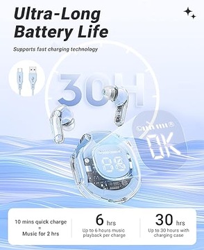 SŁUCHAWKI BEZPRZEWODOWE ACEFAST CRYSTAL A8/AT8, Bluetooth TWS