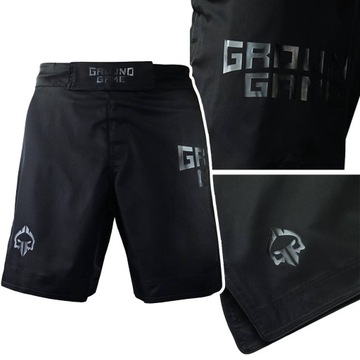Krótkie spodenki męskie Ground Game MMA Athletic Black Shiny r. xl