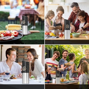 ЭЛЕКТРИЧЕСКАЯ МЕЛЬНИЦА ДЛЯ СОЛИ И ПЕРЦА СО СВЕТОДИОДНЫМ ОСВЕЩЕНИЕМ, ШЕЙКЕР ДЛЯ СПЕЦИЙ