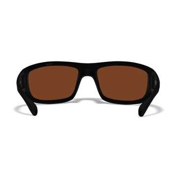 Wiley X Omega Captivate Поляризованные бронзовые зеркальные медные матовые черные очки