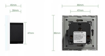 ZIGBEE СТЕКЛЯННАЯ ЭЛЕКТРИЧЕСКАЯ РОЗЕТКА КОНТАКТ TUYA
