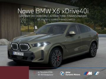 BMW X6 G06 SUV Facelifting 3.0 40i 381KM 2026 BMW X6 xDrive40i 381 KM mHEV - Pakiet M Pro - Hak Holowniczy - Kamera 360