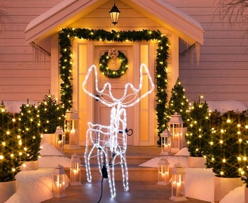 СВЕТОДИОДНЫЕ СВЕТЯЩИЕСЯ РОЖДЕСТВЕНСКИЕ ОРНАМЕНТЫ ЛАМПЫ «ОЛЕНЬ» ХОЛОДНЫЙ БЕЛЫЙ