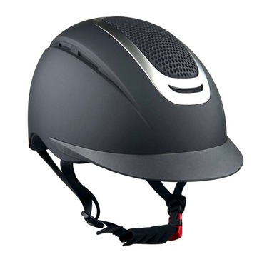 Kask jeździecki Saphire Matt Gun regulowany toczek na konie czarny 52-54