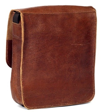Мужская кожаная сумка через плечо с ремнем на плечо, винтажная польско-коричневая