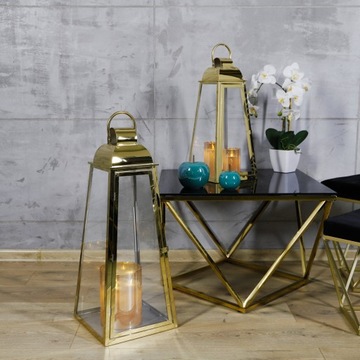 Золотой садовый фонарь, гламурный фонарь 2в1, 71см