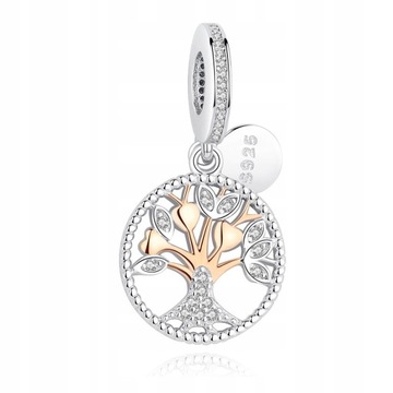 ZAWIESZKA CHARMS KORALIK DRZEWO ŻYCIA SREBRO 925