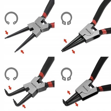 Клещи для клещей, 4 шт, набор прямых изогнутых плоскогубцев