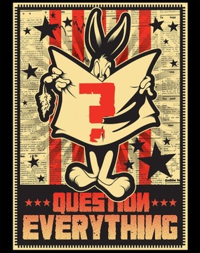 Looney Tunes Bugs Bunny Splash Question Everything Oficjalna Koszulka Męska
