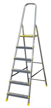 DRABINA ALUMINIOWA 6-stopniowa DOMOWA BS-DA6 150kg BAYERSYSTEM