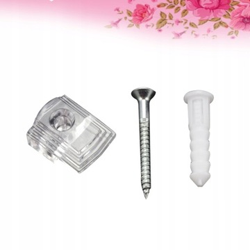 24 шт. Прозрачные пластиковые настенные зажимы.