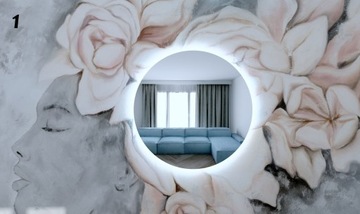 КРУГЛОЕ СВЕТОДИОДНОЕ ЗЕРКАЛО С ПОЛУКРУГЛОЙ ВЫРЕЗКОЙ 100 см