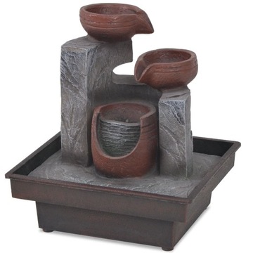 Комнатный фонтан со светодиодной подсветкой, синтетическая смола