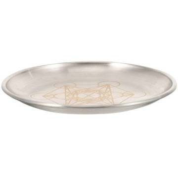 МЕТАЛЛИЧЕСКАЯ АЛТАРНАЯ ТАРЕЛКА РИТУАЛЬНЫЙ ПОДНОС ДОМАШНЯЯ ПЕНТАГРАММА