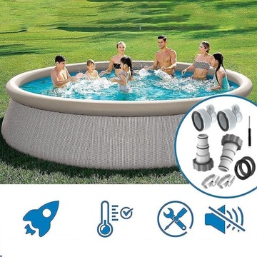 4 SZT ADAPTER WĘŻA BASENOWEGO DO FILTRA POMPY GŁĘBINOWEJ INTEX