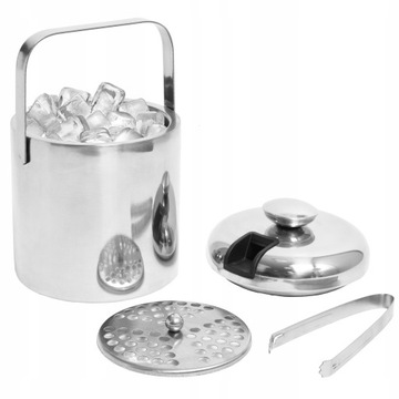 ВЕДРО ДЛЯ ЛЬДА ТЕРМАЛЬНЫЙ КОНТЕЙНЕР + ЩИПЦЫ + ЛОЖКА ДЛЯ ТЕПЛА ДЛЯ ВЕЧЕРИНКИ