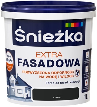 FARBA ŚNIEŻKA ExTRA FASADOWA DO ELEWACJI CZARNY 1L