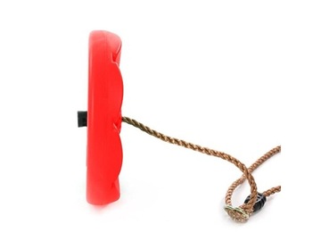 01534_CZE Plastikowa huśtawka dla dzieci - czerwona