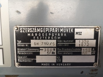 ГОРИЗОНТАЛЬНО-ПРЕЗЕЛЬНЫЙ СТАНОК STRIGO GH-710 S, ОТЛИЧНОЕ ТЕХНИЧЕСКОЕ СОСТОЯНИЕ!