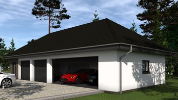 PROJEKT GARAŻU CZTEROSTANOWISKOWEGO G413
