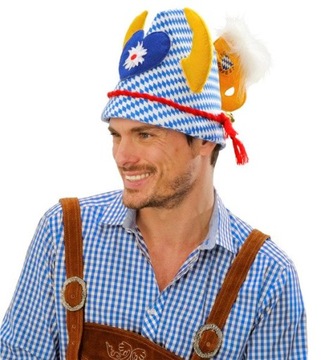 БАВАРСКАЯ ШЛЯПА ОКТОБЕРФЕСТ ШАПКА С РОГАМИ