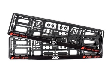 RAMKI TABLICY REJESTRACYJNEJ LOGO AUDI SPORT 2SZT