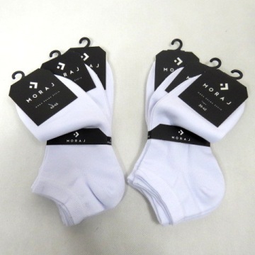 12x Низкие мужские носки для ног хлопок белый MORAJ 39-42