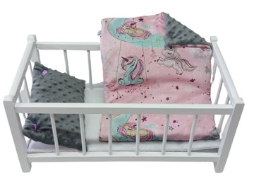 DREWNIANE ŁÓŻECZKO dla lalek + POŚCIEL - PRODUCENT.