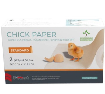 PAPIER DLA PISKLĄT 2 rolki 62cm x200m 43g/m2