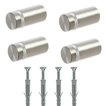 4x DYSTANSE MONTAŻOWE 12x25 DYSTANS INOX KOŁKI DO TABLICZKI STAL NIERDZEWNA