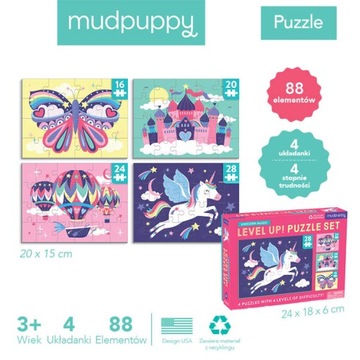 Прогрессивная головоломка Mudpuppy Magic of Unicorns 16,