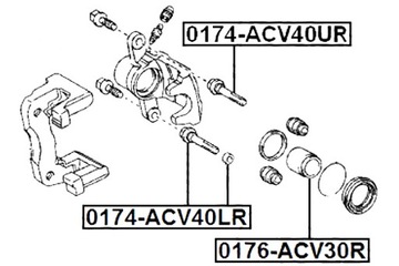 ВТУЛКА FEBEST НАПРАВЛЯЮЩАЯ ЗАДНЕГО ТОРМОЗНОГО СУППОРТА TOYOTA RAV4 ACA3#