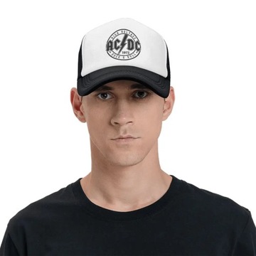 Siateczkowe czapki z daszkiem AC DC Rock & Roll Unisex sportowy Trucker