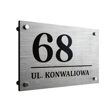 Tabliczka numer na dom ogrodzenie płot nierdzewna