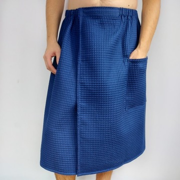 Męski Kilt do sauny wafel bawełna 100% Granat XL