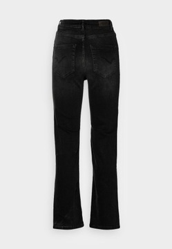 Only czarne jeansy wysoki stan guziki W27 L32