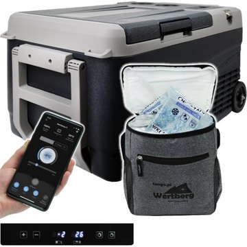 samochodowa lodówka zamrażarka -20°C 12V/24V|230V BT 2 komory + torba cool